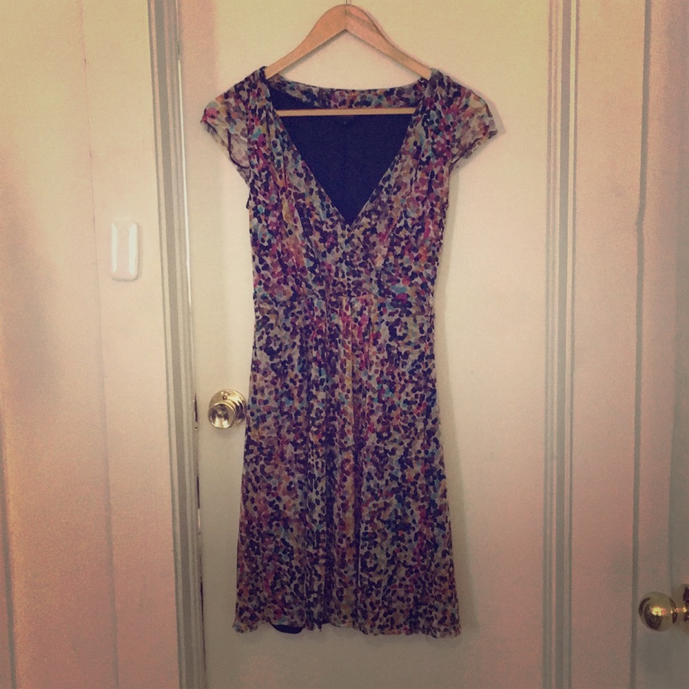 Cap sleeve polka dotted dress